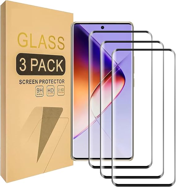 (3 Pack) Compatible for Infinix Zero 40 Screen Protector Tempered Glass,Case Friendly [9H Hardness][High definition Anti Scratch]