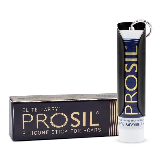 ProSil Elite Carry Silicone Scar Gel Stick with Keychain Sleeve, Black