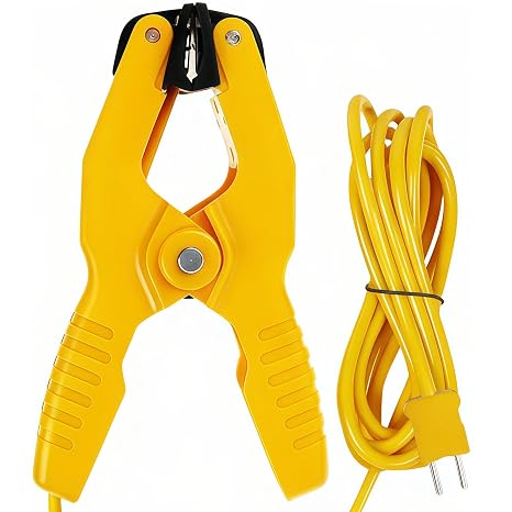 HT-05 HVAC Temperature Clamp Meter, 1~3/8" Pipe Clamp Temperature Probe, HVAC Temperature Sensor Probe with 40.16in Cable for Industrial Measurement (-40~200C)