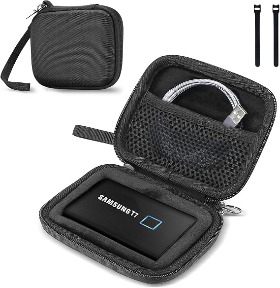 ProCase Hard Carrying Case for Samsung T7 Portable SSD -Black