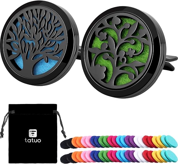 Tatuo 2 Pcs Car Aromatherapy Vent Clip Diffuser, Tree and Cloud Tree