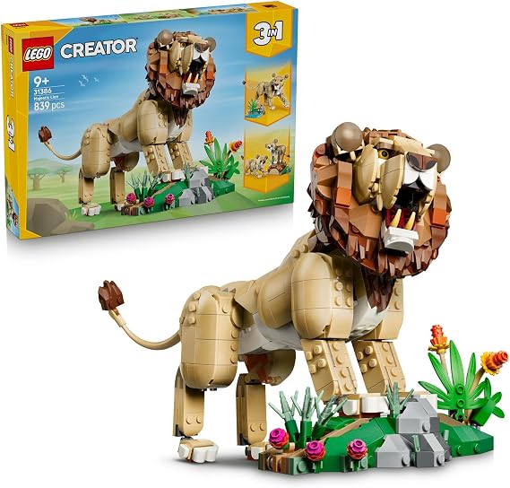 LEGO Creator 3’ü 1 Arada Vahşi Hayvanlar: Görkemli Aslan 31386