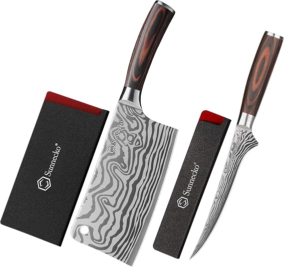 Sunnecko 2pcs Meat Knife Set