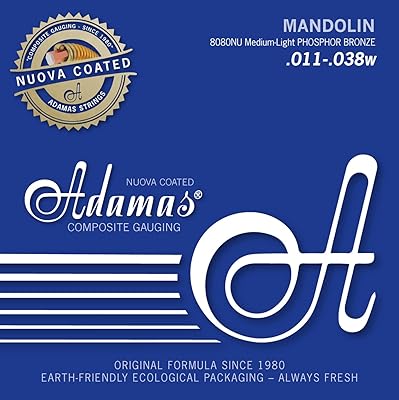 Adamas Strings for Mandolin Nuova Coated solid Med.-Light .011 8080NU brass ball-end