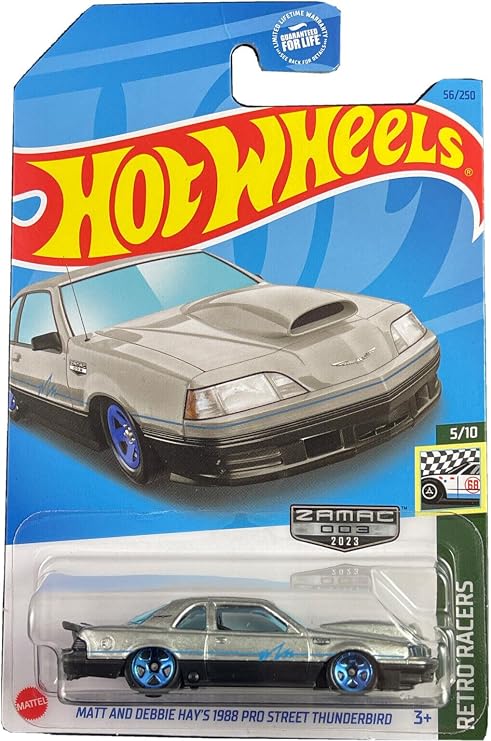 Hot Wheels Matt and Debbie Hay's 1988 Pro Street Thunderbird, Retro Racers 5/10 (Zamac)