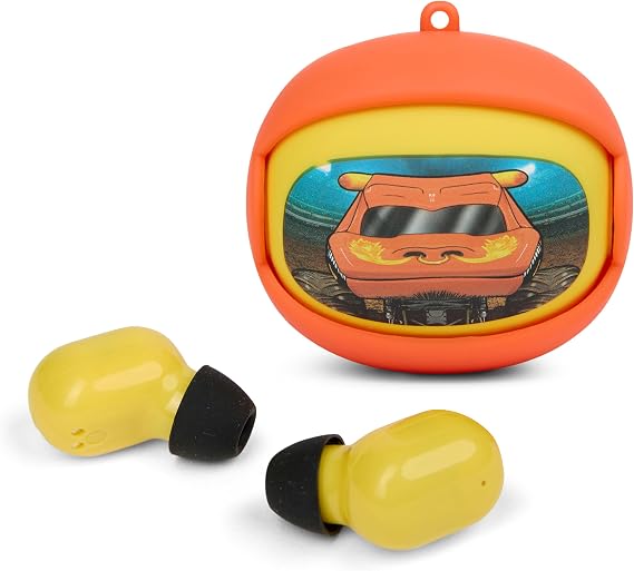 Monster Jam - Wireless Earbuds, True Wireless Bluetooth Earbuds, in-Ear Headphones with Active Noise Cancelling and Charging Case (EI Toro)