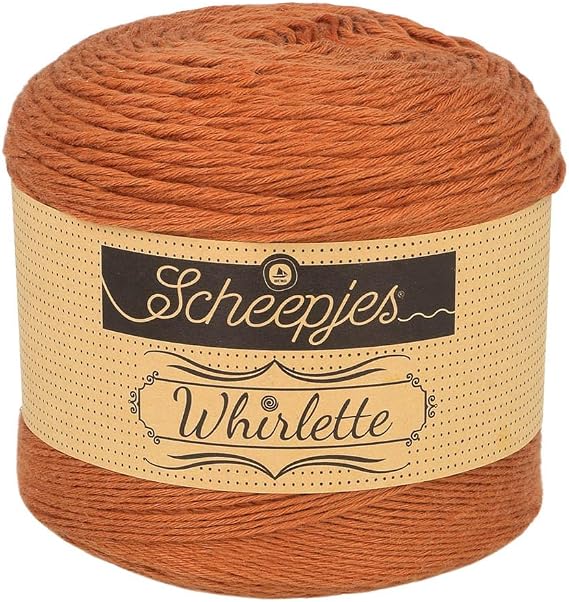 Scheepjes Whirlette Yarn, 100g Cake, 895 Toffee, Cotton/Acrylic Blend