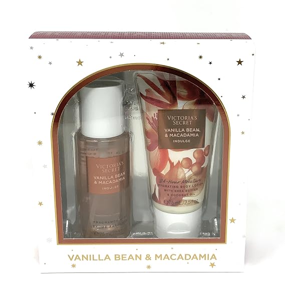 Victoria's Secret Vanilla Bean & Macadamia Frangrance Mist & Lotion 2.5 fl oz Gift Set