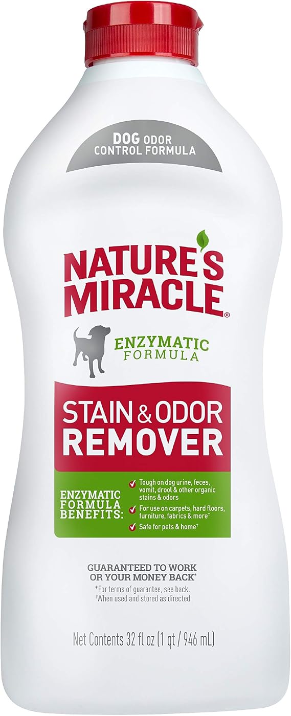 Natures Miracle Dog Stain & Odor Remover, Enzymatic Cleaner, 32 oz