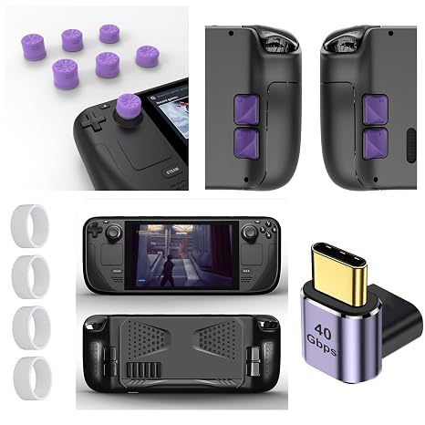 TGDPLUE 16 in 1 Steam Deck Case Set Compatible with Steam Deck OLED | Must Have Accessories for Steam Deck/OLED