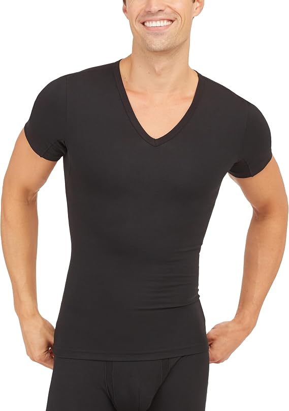SPANX Men's Sculpt Cotton Spandex V-Neck
