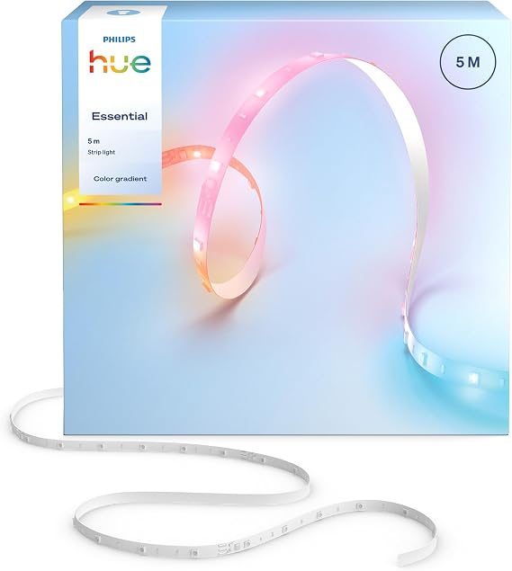 Philips Hue Essential LED Şerit 5 Metre - 15.000 Saat Ampul Kullanım Ömrü [Enerji Sınıfı G]
