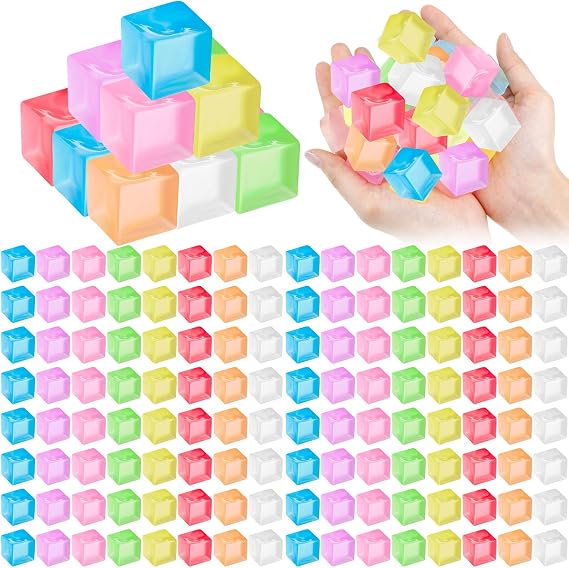Thenshop 160 Pcs Mini Ice Cube Balls Bulk, Square Shape
