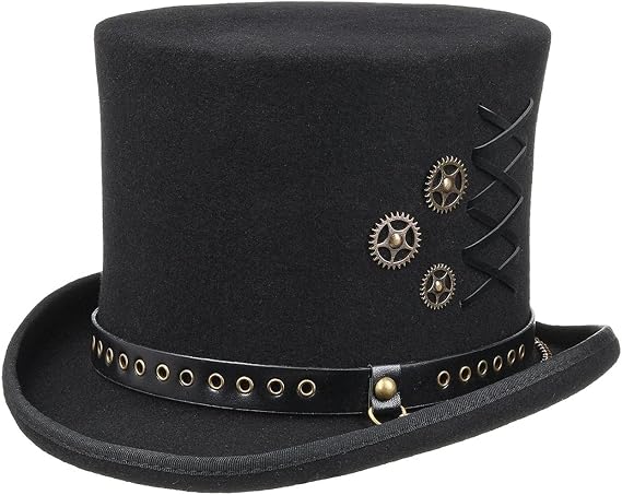 Wool Steampunk Top Hat by Conner Hats