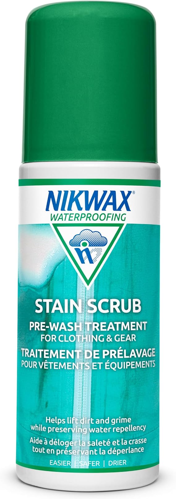 Nikwax Stain Scrub, Pre-Wash Treatment, Removes Stubborn Stains on Outdoor Clothing, Outerwear, Insulated and Down Jackets, Gore-Tex and other Waterproof Gear