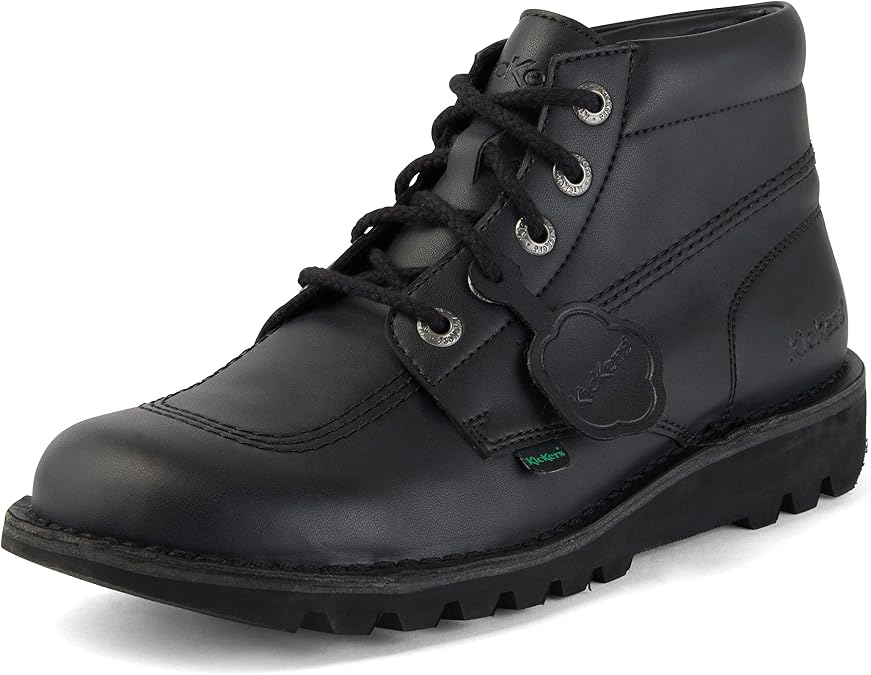 Kickers Unisex Leather Alternative Kick Hi Classic Ankle Boots | Plant Based Material | Extra Comfortable | Added Durability | Premium Quality,