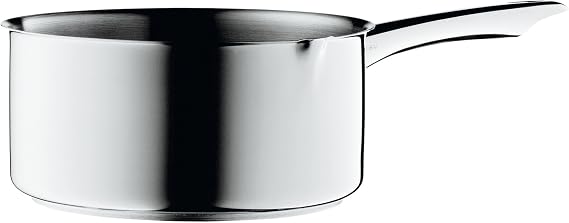 WMF Saucepan 16 cm with Spout Small Pot without Lid Small Saucepan 1.5 L Induction Milk Pan Polished Cromargan Stainless Steel Uncoated