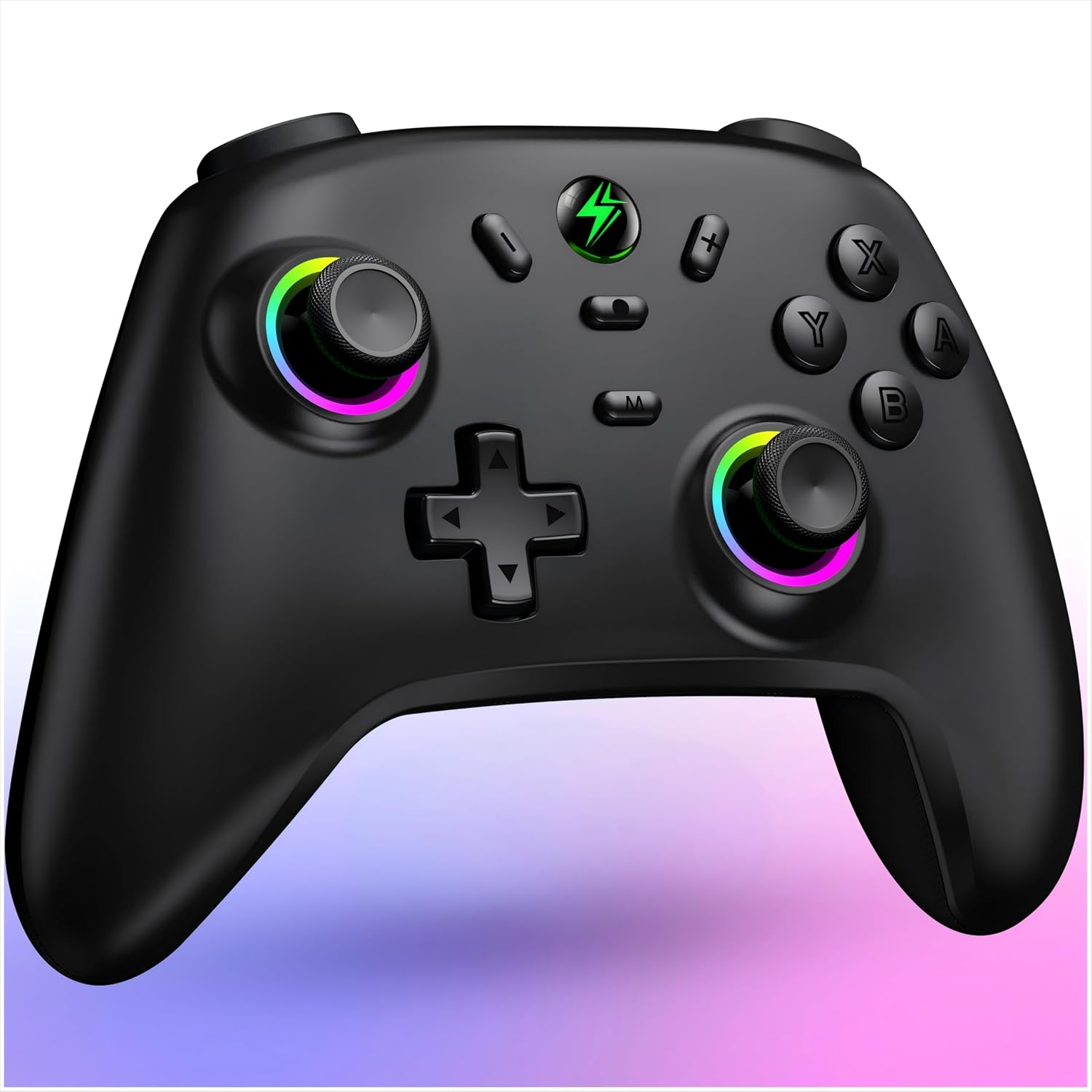 Wireless Controller for Nintendo Switch 2, Controller Switch 2025 with Hall Effect Joysticks No Drift No DelayCool RGB6-Axis Precise Motion ControlDual Motor VibrationAdjustable TurboWake Up
