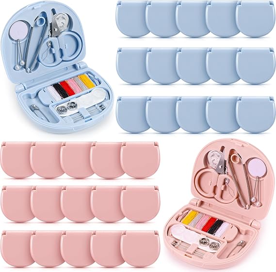 Yuxung 30 Pieces Mini Travel Sewing Kit Basic Portable Emergency Sewing