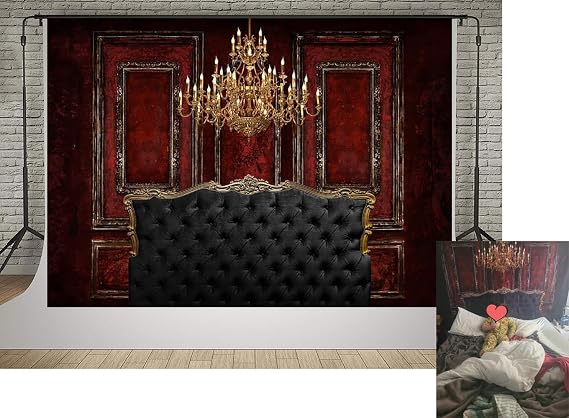 Kate Classic Interior Boudoir Photography Backdrops 7x5ft Red Vintage Wall