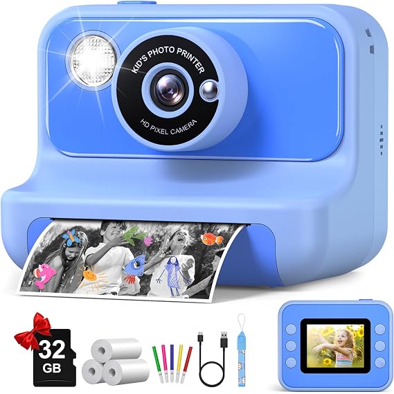 Kids Camera Instant Print, Christmas Birthday Gifts for Girls and Boys