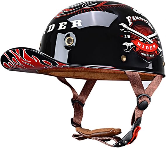 Baseball Cap Motorcycle Helmet Half Helmet DOT Approved