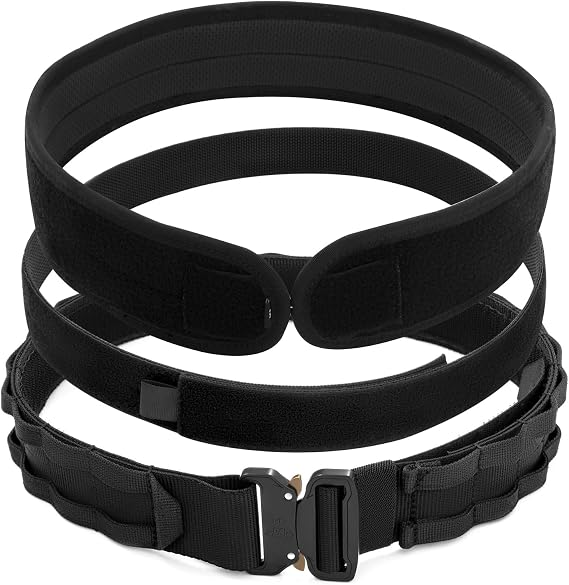 Tactical Heavy Duty Belts Quick Release Rigger Molle Belt Outer and Inner Belt with Anti-Slip Pad