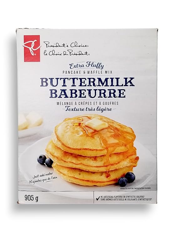 Presidents Choice Extra Fluffy Buttermilk Pancake & Waffle Mix, 905g/2 lb.