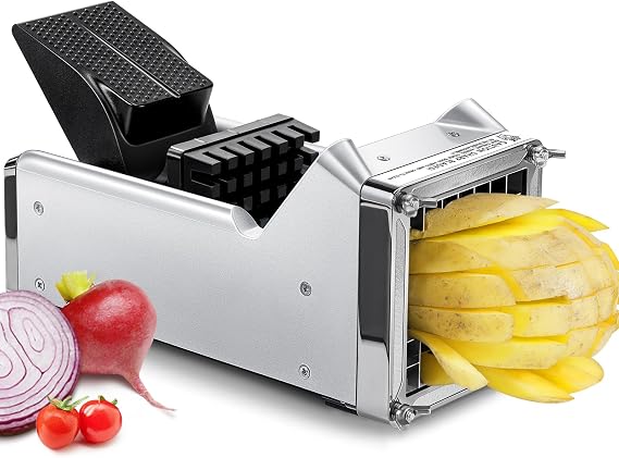 Potato Cutter, Sopito Stainless Steel Blade Fry Cutter to Get 1/2 Inch French Fries, Great for Potatoes Carrots Cucumbers, Home Use