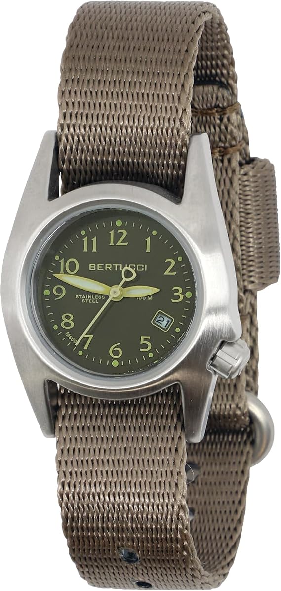 BERTUCCI Stainless Steel Field Watch - M-1S Women's Field - Espresso Dial Espresso Comfort-WebbTM Band 18006