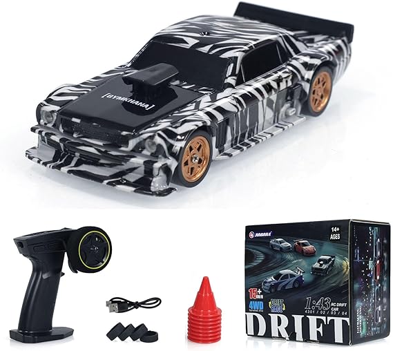 1/43 Drift Car 4WD RC 2.4g Mini Race Radio Control High Speed Model Car Hobby High Speed Four-Wheel Drive Hobby Grade Model Truck,