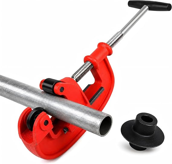 1/82" Heavy Duty Pipe Cutter with Extra Blade | Cuts copper, iron and galvanized pipe from 1/82 inches with a durable frame and replacement blade included.
