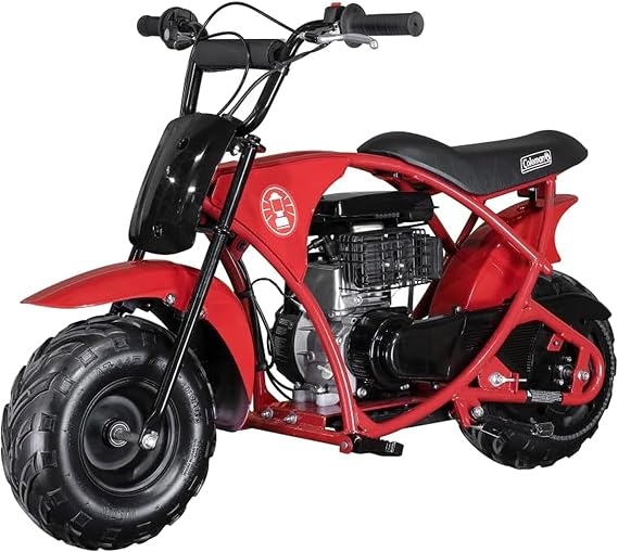 Coleman Powersports B100 105cc Gas Powered Minibike for Kids and Adults, 1-Cylinder, 4-Stroke, 22 Mph, 150 lbs Maximum Load, Ideal for Off-Road and Trail Riding