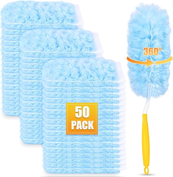 50 Pack Duster Refills for Swiffer Duster, Heavy Duty Duster Refill Kit