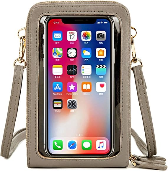 Touch Screen Crossbody Cellphone Purse, Adjustable Straps Blocking Wallet Handbag Shoulder Strap for Women/91 (Color : Gray), 77997