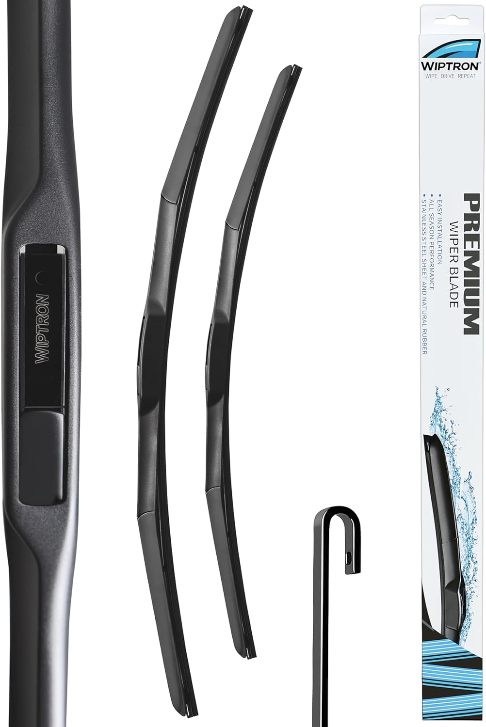 Premium Wiper Blade Set fits: HONDA CIVIC MK 9 & MK 10 Hatchback 2012 Onwards. Durable, Aerodynamic Front Wiper Blades with Consistent All-Climate Efficiency