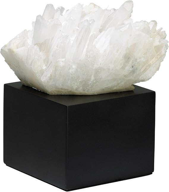 Cyan Design 02582 Medium Quartz Table Accent, Black and White Crystal