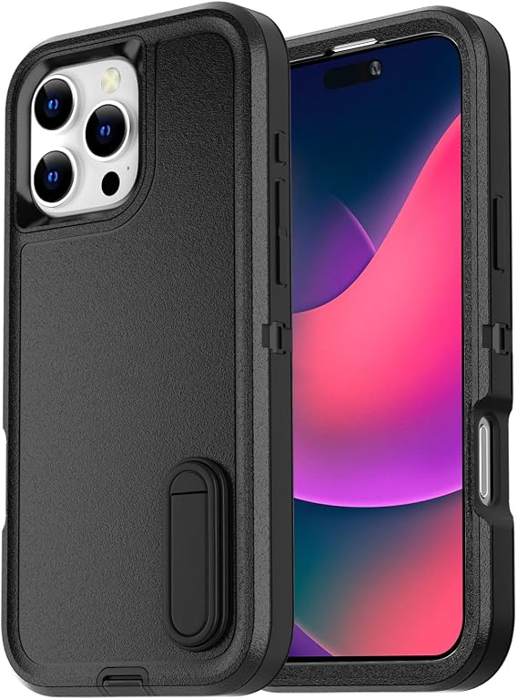 AICase for iPhone 16 Pro Max Case with Built-in Stand,Tripe Layer Heavy Duty Drop Protection Full Body Rugged Shockproof Military Protective Tough Durable Phone Cover for iPhone 16 ProMax 6.9"_7