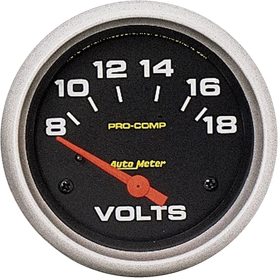 AUTO METER 5492 Pro-Comp Electric Voltmeter Gauge, Regular, 2.625 in.