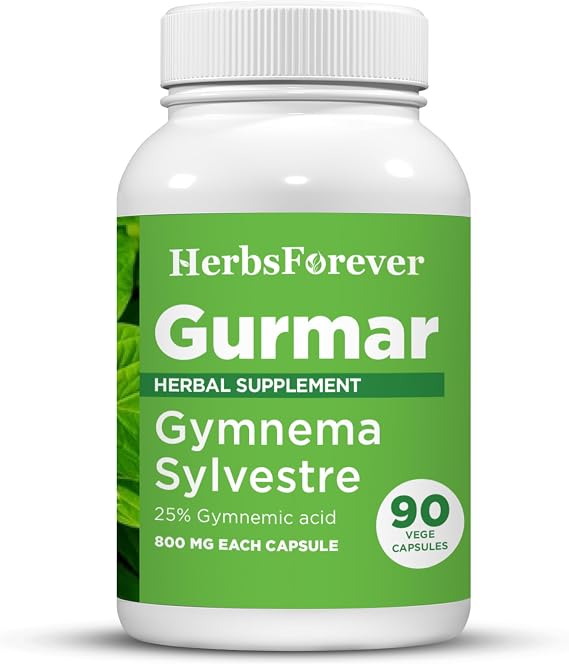 Gurmar Capsules | Gymnema Sylvestre Extract 7:1 | 90 Vegan Capsules | Ayurvedic Herbal Supplement | Supports Healthy Sugar Metabolism & Wellness