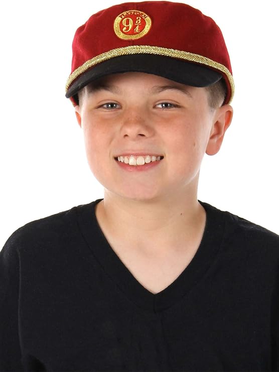 elope Harry Potter Hogwarts Express Cadet Cap - Platform 9 3/4 Hat with Embroidered Patch, Officially Licensed