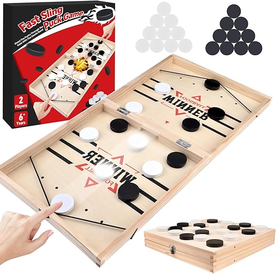 Fast Sling Puck Game, Slingshot Hockey Table Games, Fun Popular Board Game