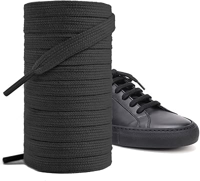 UamGlsob Cotton Shoe Laces for Common Projects Sneakers, 516 8mm Flat Replacement Shoe Strings Shoelaces