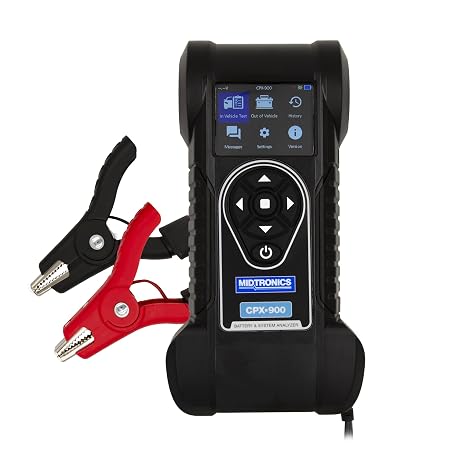 Midtronics CPX-900R Battery & Electrical System Analyzer (Rechargeable) Conductance Profiling, IR Temp Sensor, Field-Replaceable Cables, Optional Printer & Barcode Scanner