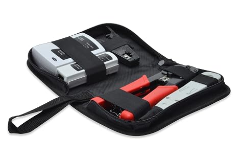Digitus LAN Network Tool Set - Network Tester - Crimp Pliers - Cutting & Stripping Tool - LSA Insertion Tool