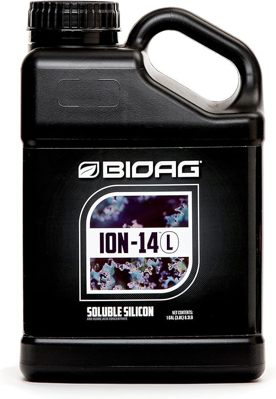 BioAg ION-14 Liquid Silicon & Humic/Fulvic Acids (1 Gallon) Silica Silicate si Carbon micronutrient Fertilizer hydroponic Indoor Garden Lawn foliar (ION-L-9999)