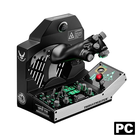 Thrustmaster Viper TQS Mission Pack: Metal Throttle Quadrant System Throttle and Control Panel Included 64 Action Buttons 6 Axes Licensed by the U.S. Air Force (Compatible with PC)