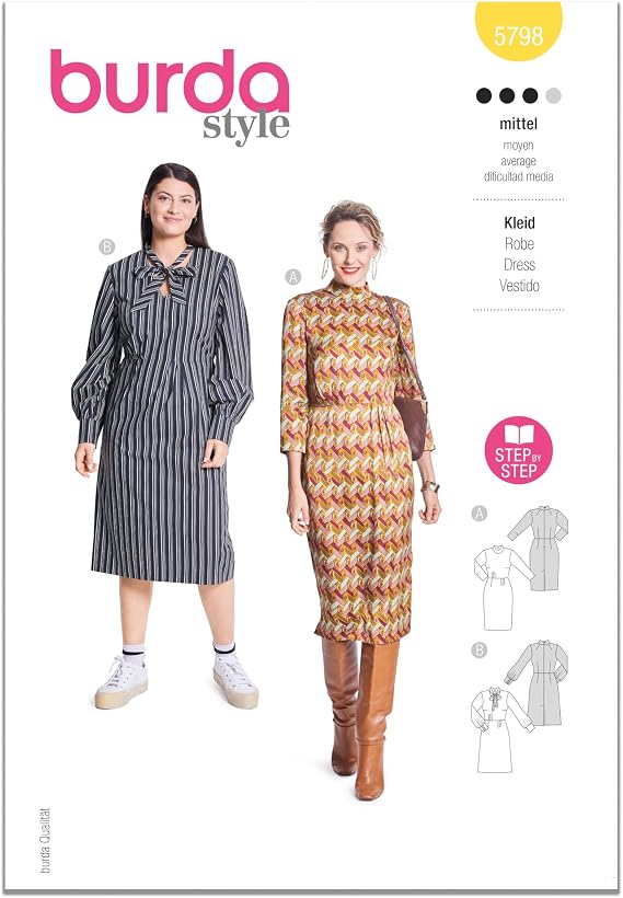 Burda Style Sewing Pattern B5798 Misses' Dress