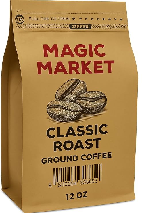 Classic Roast Ground Coffee (12 oz.) 100% Arabica Ground Coffee- Medium roast