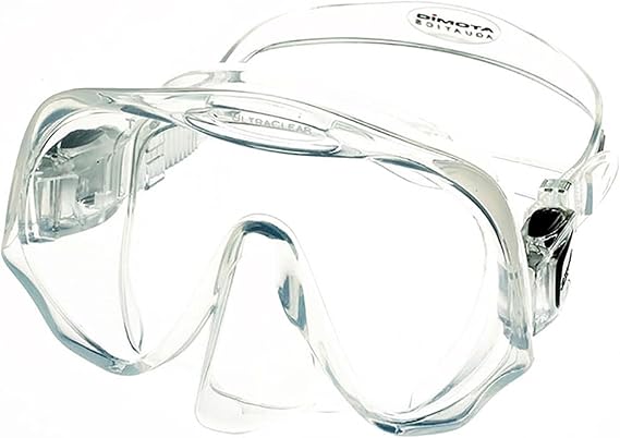 Atomic Aquatics Frameless Mask for Scuba Diving and Snorkeling, Clear, Medium Fit